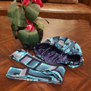 Two piece headwrap and mask set